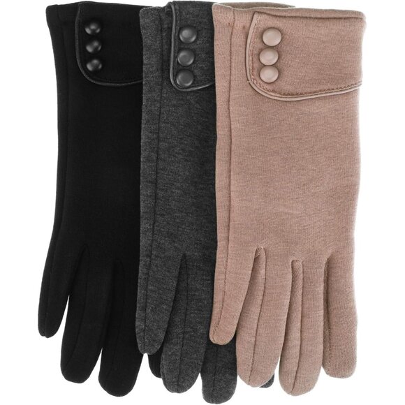 3 Pairs Womens Gloves Winter Touchscreen Texting Phone Windproof Gloves Warm Fle - Picture 2 of 7